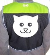 org smiley cat hi-vis back ylo